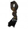 Pashmina uomo micro fantasia nera e senape, accessori Ascotstore