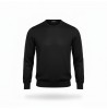 MAGLIA UOMO SPORTIVA GIROCOLLO NERA IN LANA RASATA