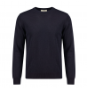MAGLIA GIROCOLLO UOMO IN LANA RASATA BLU
