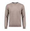 MAGLIA UOMO GIROCOLLO IN LANA RASATA BEIGE
