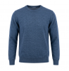 MAGLIA UOMO GIROCOLLO IN LANA RASATA INDACO