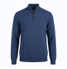 MAGLIA UOMO MEZZA ZIP IN LANA RASATA JEANS