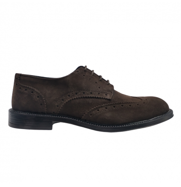 SCARPA UOMO INGLESINA IN PELLE SCAMOSCIATA TESTA DI MORO