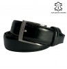 CINTURA UOMO IN PELLE DI VITELLO IMPUNTURATA NERA